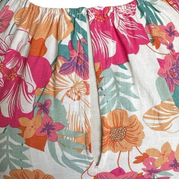 NWT Rachel Zoe Floral Print Sleeveless Keyhole Blouse - Picture 9 of 13